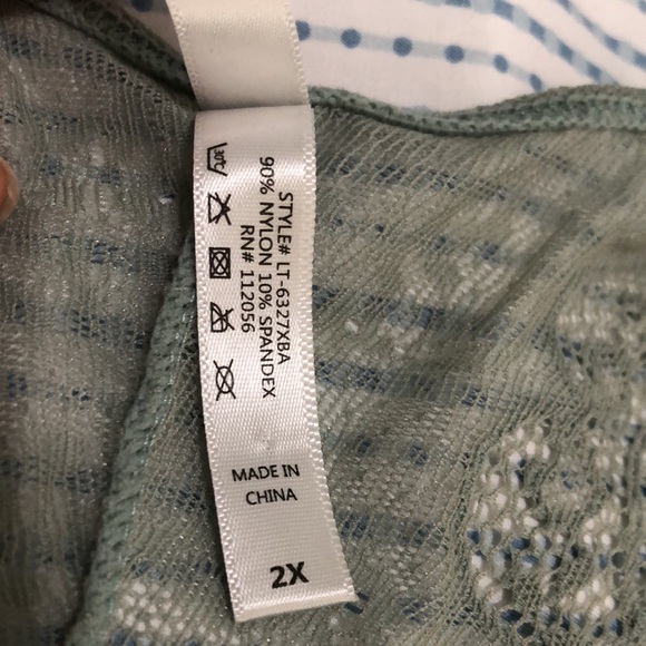 Zenana Outfitters Light Green Bralette Womens Size 2X - Picture 7 of 10